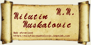 Milutin Muskalović vizit kartica